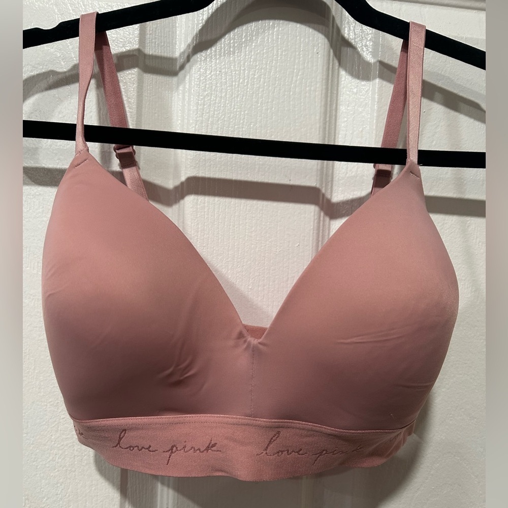 Victoria's Secret Pink Wireless Bralette in Dusty Rose